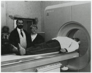 CT-scanner, Somatom DRG klaar voor gebruik.